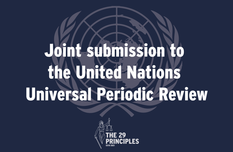  Joint submission to the United Nations Universal Periodic Review