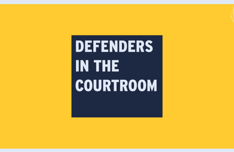 Defenders in the courtroom